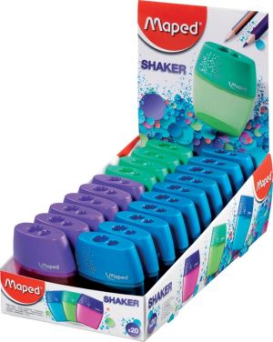 Maped potloodslijper Shaker 2 gaats, geassorteerde kleuren