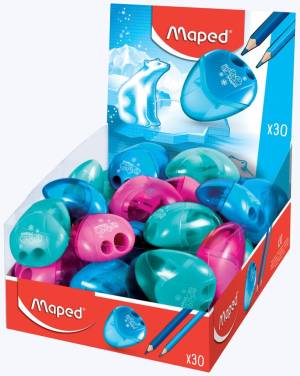 Maped potloodslijper igloo, 2 gaats, geassorteerde kleuren