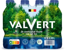 Valvert eau, bouteille de 33 cl, paquet de 12 pi&egrave;ces