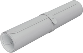 Leitz bureauonderlegger en muismat, lederlook, ft 80 x 40 cm, lichtgrijs