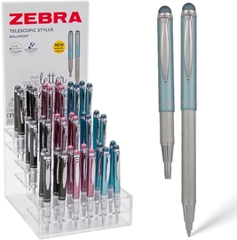 ZEBRA balpen-stylus, telescopisch, geassorteerde kleuren