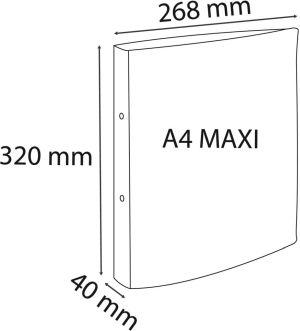 Exacompta ringmap Chromaline ft A4 maxi, 2 ringen van 3 cm, geassorteerde pastelkleuren