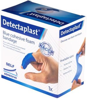 Detectaplast zelfklevend schuimverband, ft 6 cm x 4,5 m, op rol