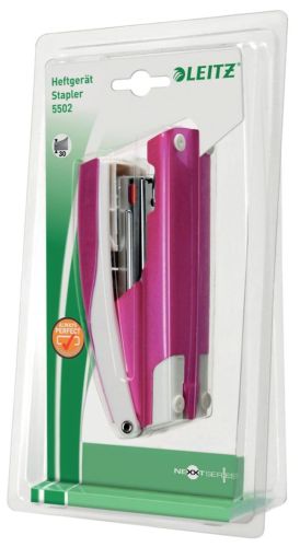 Leitz NeXXt WOW 5502 nietmachine, roze metallic, op blister