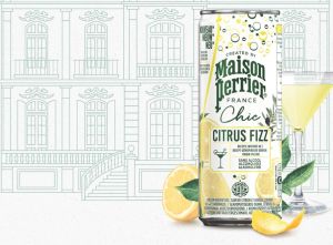 Maison Perrier mocktail Citrus Fizz, citroen- en kruidensmaak, blik van 25 cl, pak van 4 stuks