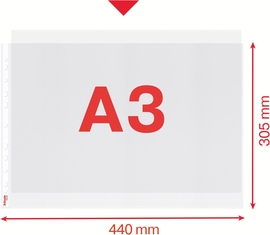 Esselte standaard showtas, PP, A3, landscape, 30% pre-consumer gerecycleerd plastic