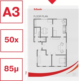 Esselte standaard showtas, PP, A3, gemaakt van 30% pre-consumer gerecycleerd plastic
