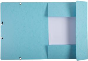 Exacompta Aquarel elastomap uit glanskarton, ft A4, met 3 kleppen en elastiek, in geassorteerde kleuren