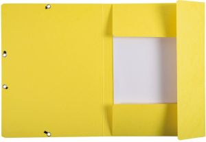 Exacompta Aquarel elastomap uit glanskarton, ft A4, met 3 kleppen en elastiek, in geassorteerde kleuren