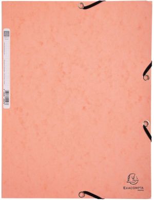 Exacompta Aquarel elastomap uit glanskarton, ft A4, met 3 kleppen en elastiek, in geassorteerde kleuren