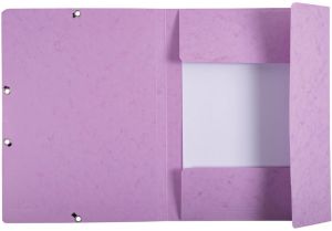 Exacompta Aquarel elastomap uit glanskarton, ft A4, met 3 kleppen en elastiek, in geassorteerde kleuren