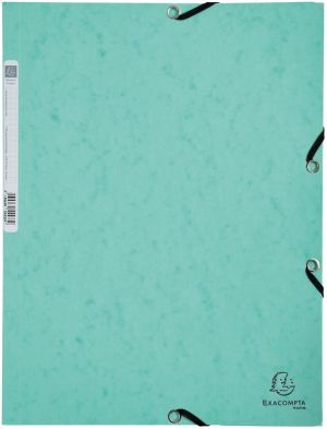 Exacompta Aquarel elastomap uit glanskarton, ft A4, met 3 kleppen en elastiek, in geassorteerde kleuren