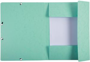 Exacompta Aquarel elastomap uit glanskarton, ft A4, met 3 kleppen en elastiek, in geassorteerde kleuren