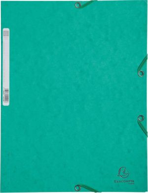 Exacompta chemisa &agrave; rabats en carton, ft A4, 3 rabats, set de 3 pi&egrave;ces en 3 teintes de vert (Nature)