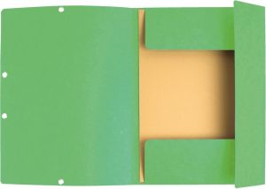 Exacompta chemisa &agrave; rabats en carton, ft A4, 3 rabats, set de 3 pi&egrave;ces en 3 teintes de vert (Nature)