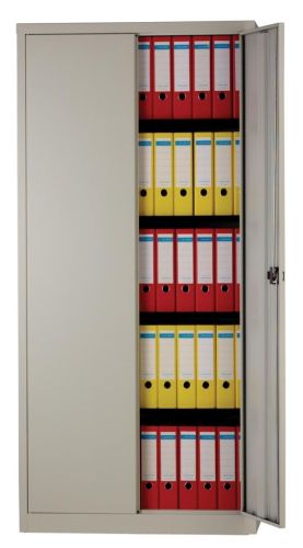 Bisley armoire &agrave; portes battantes, ft 195 x 91,4 x 40 cm (h x l x p), 4 tablettes, gris