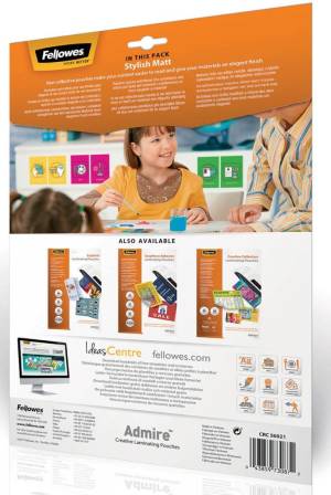 Fellowes lamineerhoes Admire Stylish Matt Enhance80 ft A4, 160 micron (2 x 80 micron), pak van 25 stuks