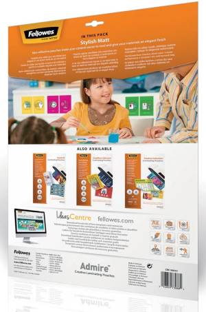 Fellowes lamineerhoes Admire Stylish Matt Enhance80ft A3, 160 micron (2 x 80 micron), pak van 25 stuks
