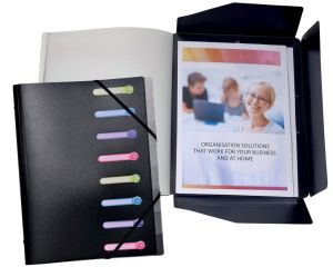 Exacompta Voorordner Exacase zwart, 8 vakken