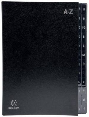 Exacompta sorteermap Ordonator 24 vakken met tabs A-Z, zwart