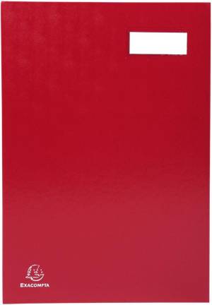 Exacompta signataire pour ft 24 x 35 cm, en carton couverte avec pvc, 20 compartiments, rouge