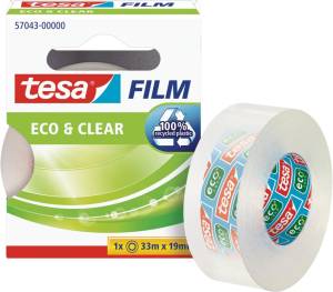 Tesafilm eco&clear ecoLogo, ft 19 mm x 33 m