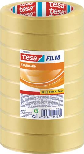 Tesafilm Standard, ft 19 mm x 66 m, toren met 8 rolletjes