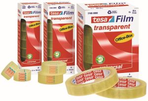 Tesafilm transparante tape, ft 19 mm x 10 m, 8 rolletjes