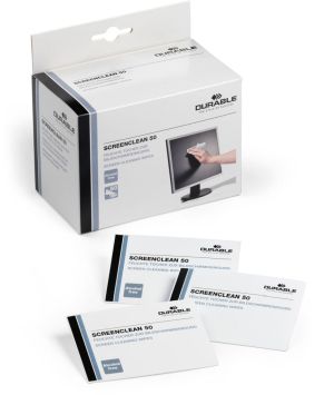 Durable Screenclean reinigingsdoekjes, doosje van 50 stuks