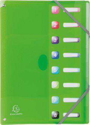 Exacompta Iderama sorteermap, uit PP, met 8 vakken, geassorteerde kleuren