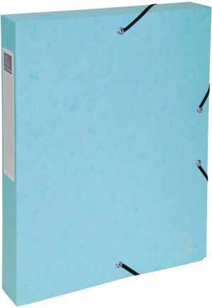 Exacompta Aquarel elastobox uit glanskarton, ft A4+, rug van 4 cm, met 3 kleppen, geassorteerde kleuren