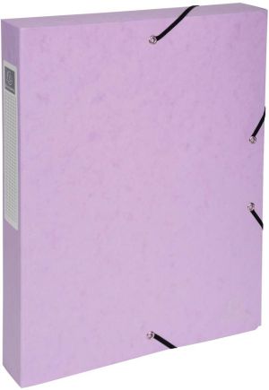 Exacompta Aquarel elastobox uit glanskarton, ft A4+, rug van 4 cm, met 3 kleppen, geassorteerde kleuren