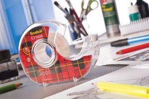 Scotch Plakband Crystal ft 19 mm x 25 m, blister met 1 afroller met 1 rolletje