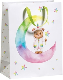 Sac cadeau Lune Arc-en-ciel, M, 10 x 23 x 19 cm