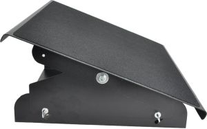 Desq voetensteun, metaal, 3 hoogte standen, heavy duty, zwart