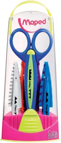 Maped kartelschaar Cr&eacute;a cut set: 1 schaar, 5 kartelmotieven en 2 verschillende samenstellingen