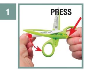 Maped kartelschaar Cr&eacute;a cut set: 1 schaar, 5 kartelmotieven en 2 verschillende samenstellingen