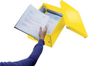Leitz WOW opbergdoos Click & Store, ft A4, geel