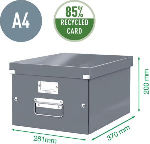 Leitz WOW opbergdoos Click & Store, ft A4, wit