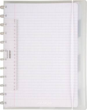 Adoc Colorlines schrift, ft A4, 144 bladzijden,commercieel geruit, geassorteerde kleuren