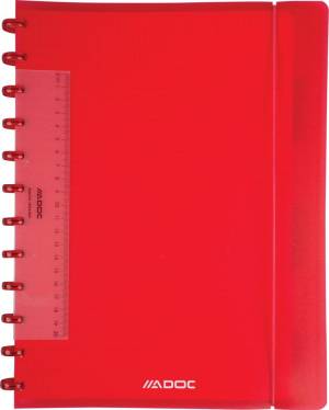 Adoc Colorlines schrift, ft A4, 144 bladzijden,commercieel geruit, geassorteerde kleuren