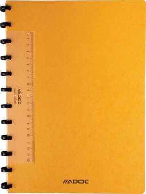 Adoc Classic cahier, ft A4, 144 pages, quadrill&eacute; commercial, couleurs assorties