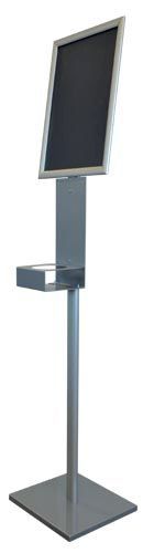 Colonne de d&eacute;sinfection avec cadre &agrave; face clipsable, hauteur: 1,5 m&egrave;tres, ft cadre: A3