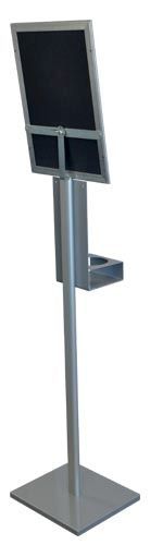 Colonne de d&eacute;sinfection avec cadre &agrave; face clipsable, hauteur: 1,5 m&egrave;tres, ft cadre: A3