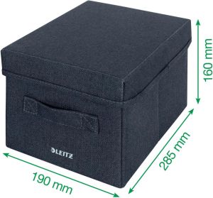 Leitz stoffen opbergdoos, small, grijs, set van 2 stuks