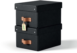 Leitz Puro opbergdoos, small, ft A5, 7 liter, zwart, pak van 2 stuks