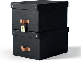 Leitz Puro opbergdoos, medium, ft A4, 17 liter, zwart, pak van 2 stuks