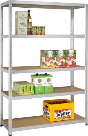 Avasco rek Strong 175, ft 176 x 120 x 40 cm, 5 legborden, gegalvaniseerd