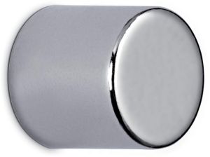 MAUL neodymium cylinder magneet, ft 10x10x10 mm, trekkracht 4 kg, zilver, blister van 4 stuk