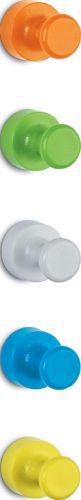 Maul neodymium kegelmagneet, 12 mm, trekkracht 1,5kg, voor whitebord, assorti pastel, blister van 10 stuk